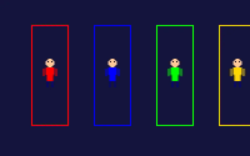 银河娱乐像素角色选择界面